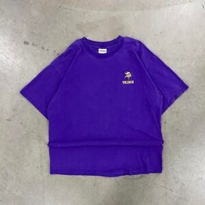 Vintage NFL Minnesota Vikings 90s Gildan Logo T-Shirt Size XL